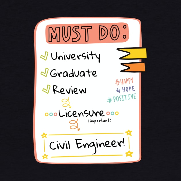 Road to Civil Engineer Checklist! by SayWhatDesigns